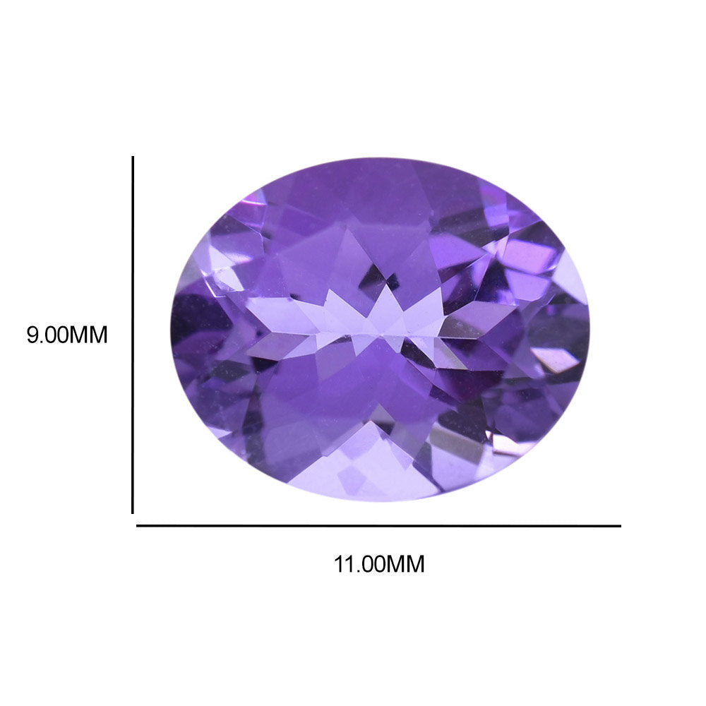AMETHYST AFRICAN OVAL CUT (A/CLEAN) 11.00X9.00 MM 3.01 Cts