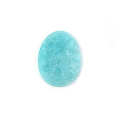 AMAZONITE PERUVIAN PLAIN CAB (FLAT BOTTOM) EGG OVAL (A\OPAQUE) 26.00X20.00 MM 15.68 Cts.