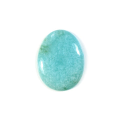 AMAZONITE PERUVIAN PLAIN CAB (FLAT BOTTOM) EGG OVAL (AA\OPAQUE) 26.00X20.00 MM 15.54 Cts.