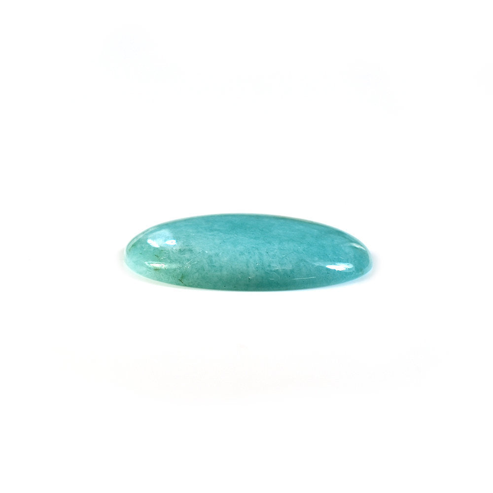 AMAZONITE PERUVIAN PLAIN CAB (FLAT BOTTOM) EGG OVAL (AA\OPAQUE) 26.00X20.00 MM 15.54 Cts.