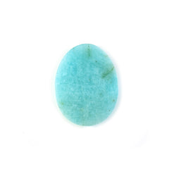 AMAZONITE PERUVIAN PLAIN CAB (FLAT BOTTOM) EGG OVAL (AA\OPAQUE) 26.00X20.00 MM 15.54 Cts.