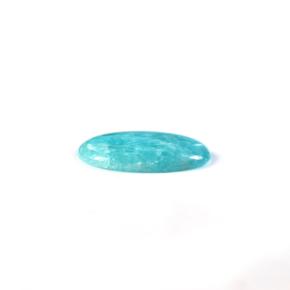 AMAZONITE PERUVIAN PLAIN CAB (FLAT BOTTOM) EGG OVAL (AAA\OPAQUE) 26.00X20.00 MM 15.75 Cts.