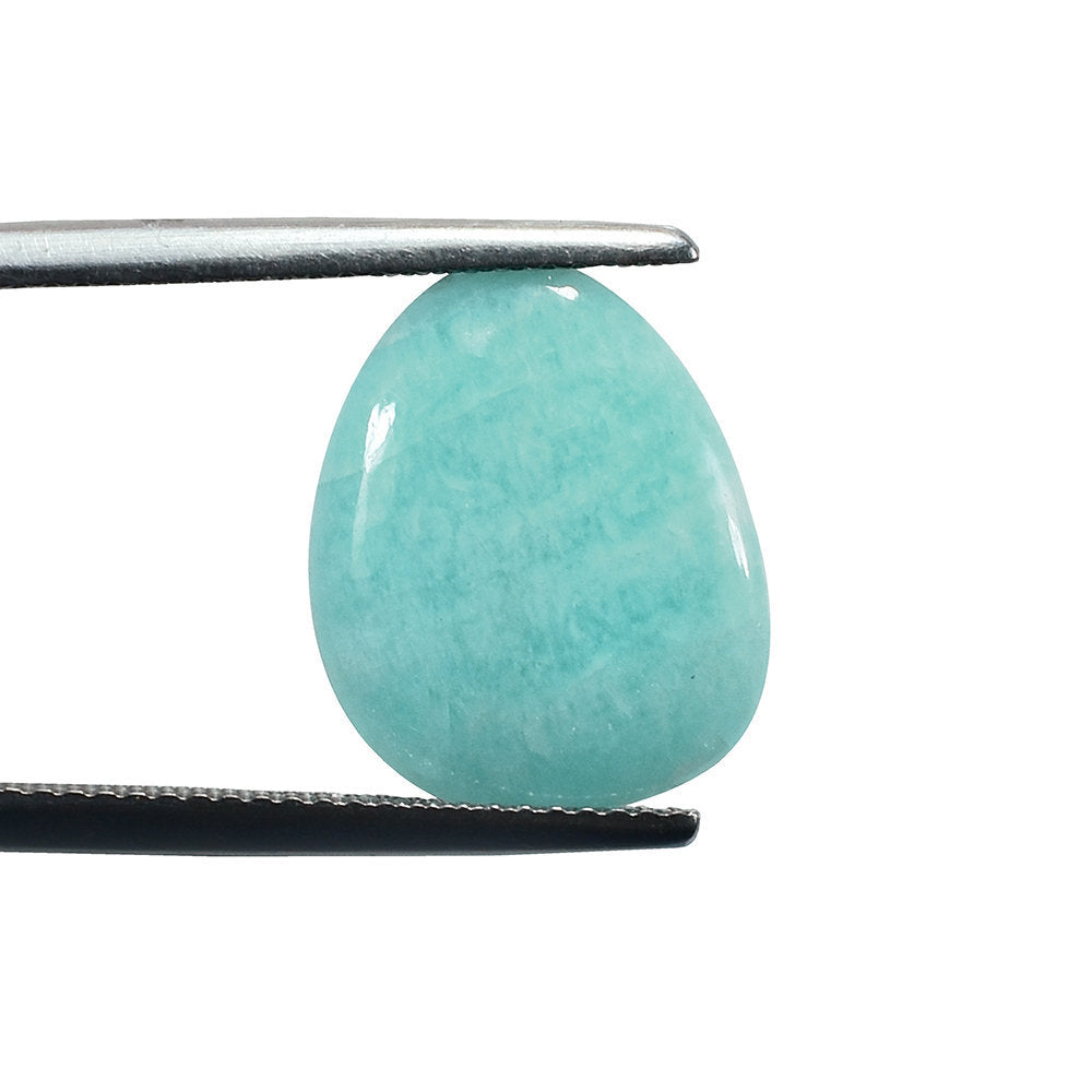 AMAZONITE PERUVIAN PLAIN LENTIL (AA/OPAQUE) TRILLIANISH 15.50X12.50 MM 4.92 Cts.