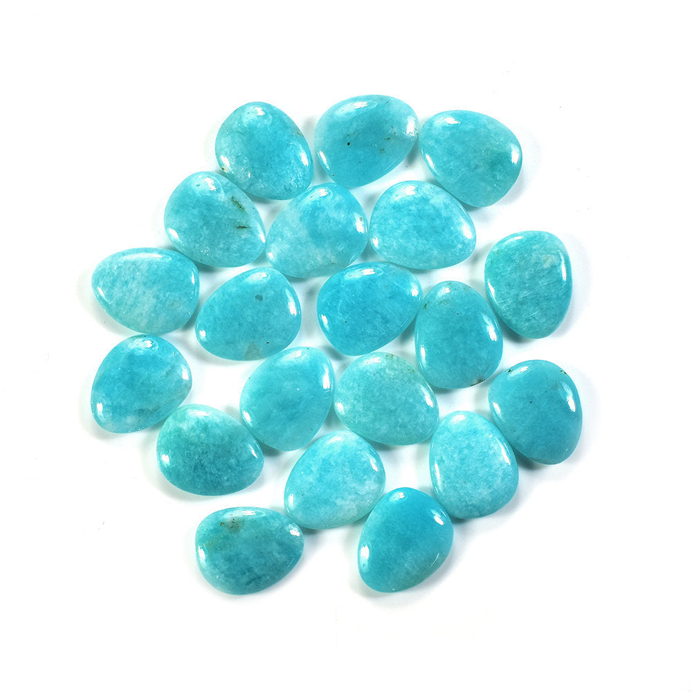 AMAZONITE PERUVIAN PLAIN LENTIL TRILLIANISH (AAA\OPAQUE) 15.50X12.50 MM 4.97 Cts.