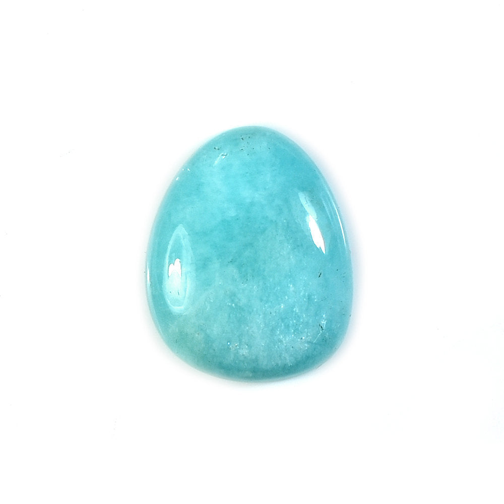 AMAZONITE PERUVIAN PLAIN CAB PEARISH CAB (AA\OPAQUE) 15.50X12.50 MM 5.08 Cts.
