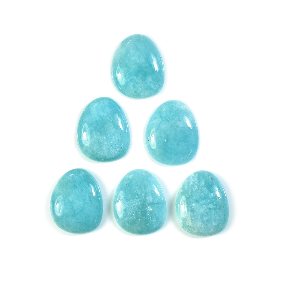 AMAZONITE PERUVIAN PLAIN CAB PEARISH CAB (AA\OPAQUE) 15.50X12.50 MM 5.08 Cts.