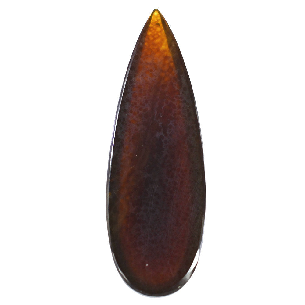 BROWN AMBER PEAR CAB 36X12MM 7.25 Cts.