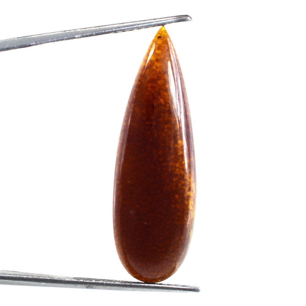 BROWN AMBER PEAR CAB 36X12MM 7.25 Cts.