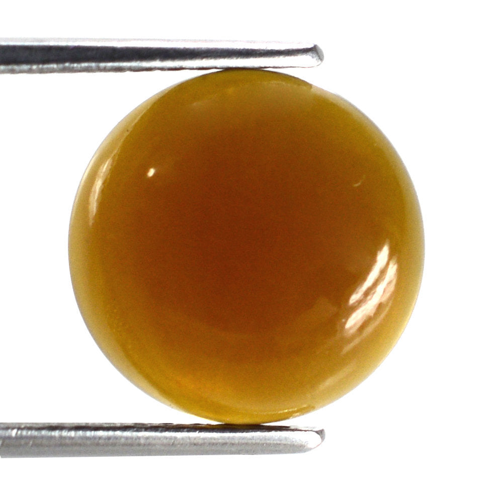 AMBER (BROWN) ROUND CAB 13MM 2.51 Cts.