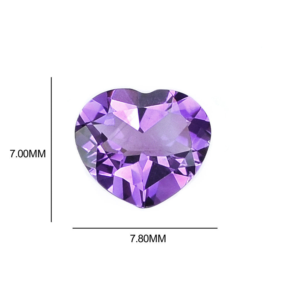 AMETHYST BRAZIL CUT (MEDIUM/CLEAN) HEART 7.00X7.80 MM 1.07 Cts.