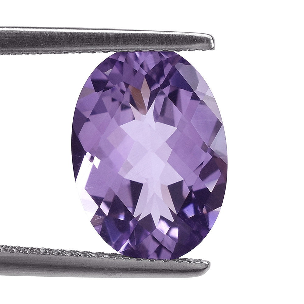 BRAZIL AMETHYST CHECKER OVAL (MEDIUM +\SI) 14.00X10.00 MM 4.80 Cts.