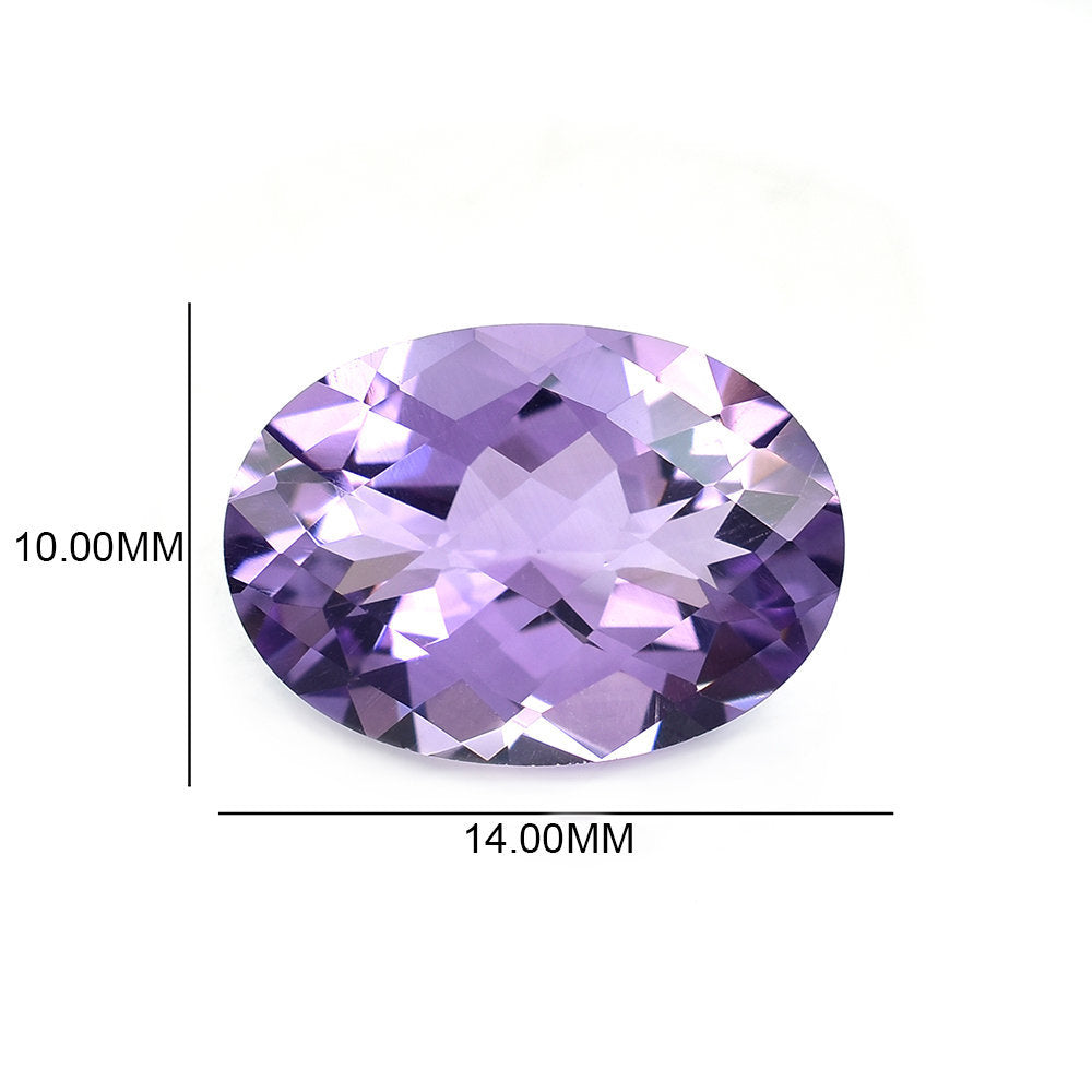 BRAZIL AMETHYST CHECKER OVAL (MEDIUM +\SI) 14.00X10.00 MM 4.80 Cts.