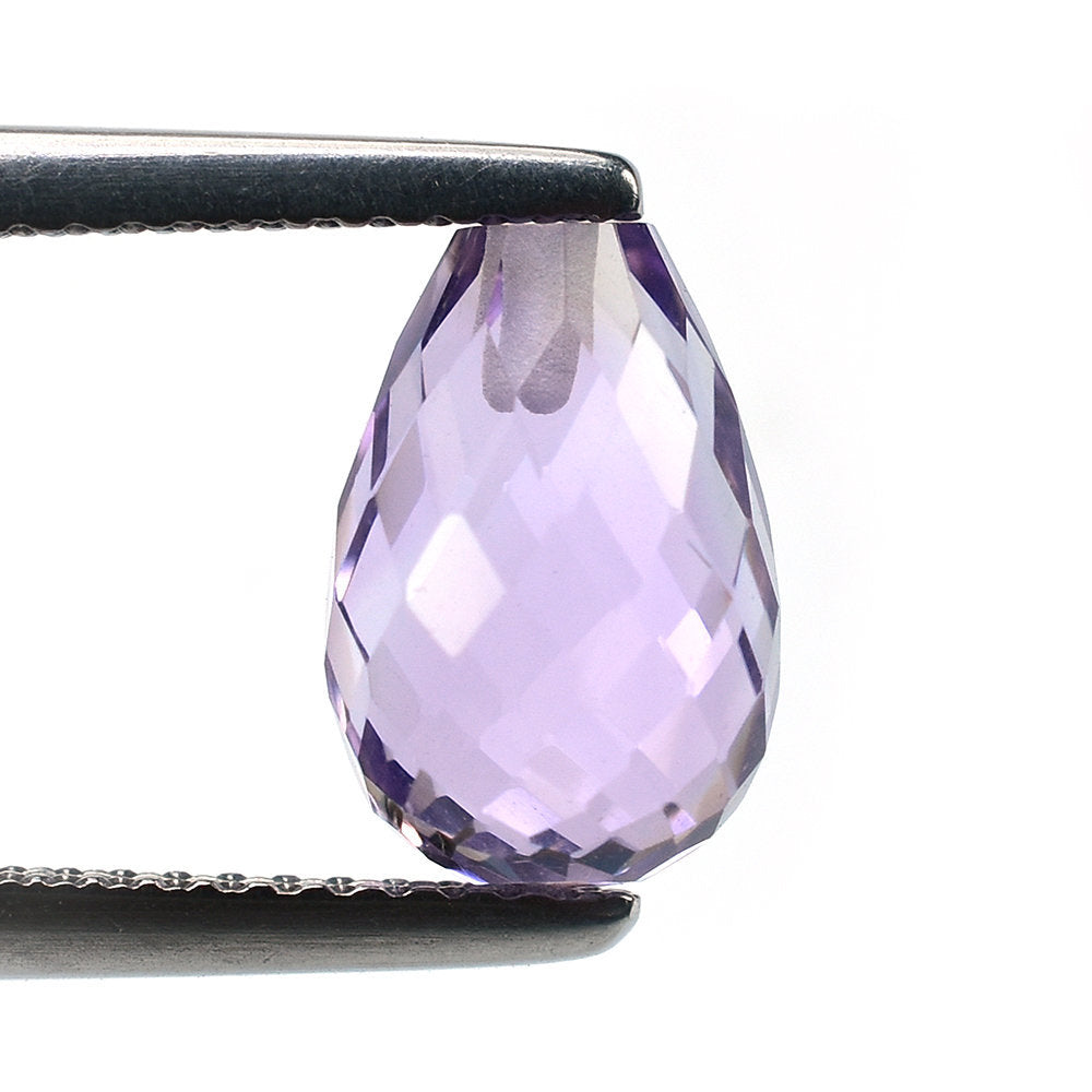 BRAZIL AMETHYST FACETD DROP (LIGHT\CLEAN) 10.00X7.00 MM (H/D_0.75_*_RD) 3.30 Cts.