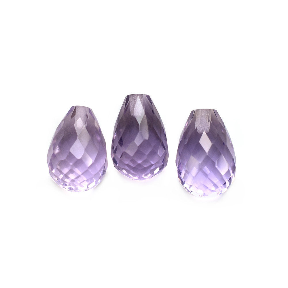 BRAZIL AMETHYST FACETD DROP (LIGHT\CLEAN) 10.00X7.00 MM (H/D_0.75_*_RD) 3.30 Cts.