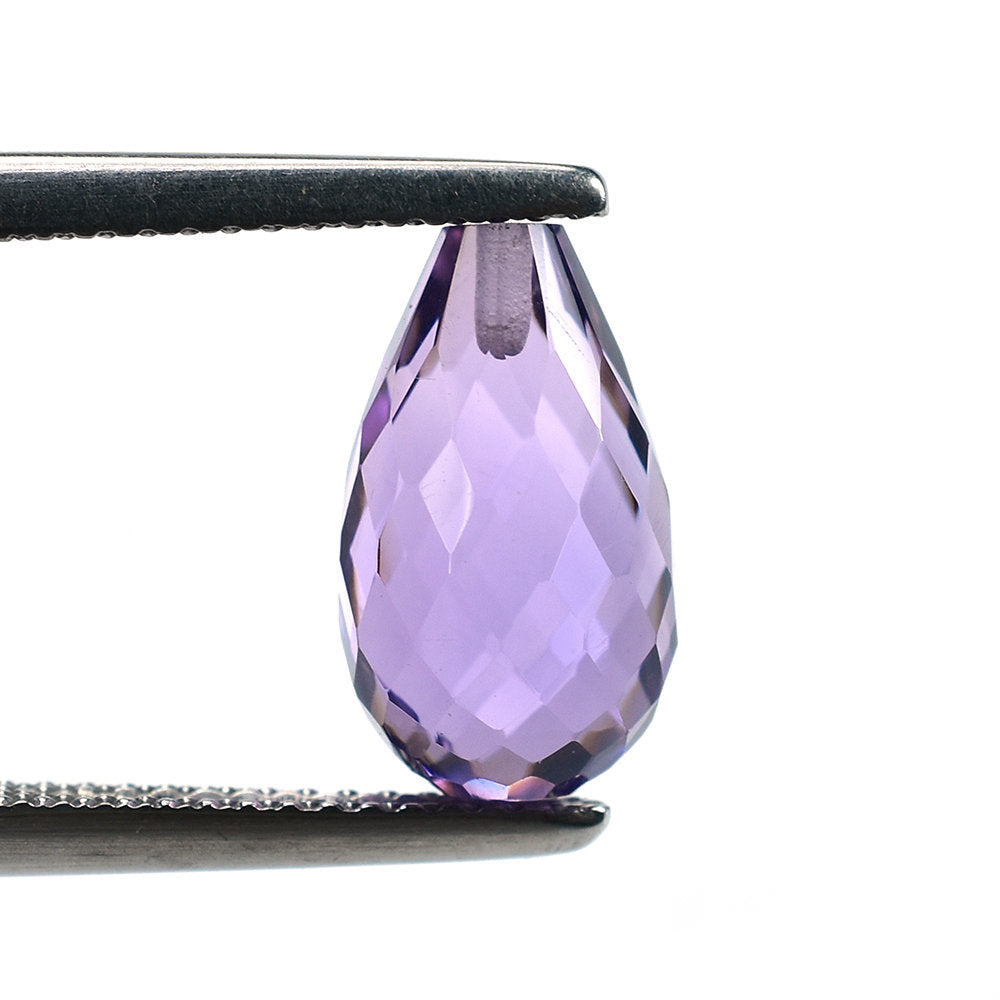 BRAZIL AMETHYST FACETD DROP (MEDIUM\CLEAN) 12.00X7.00 MM 4.09 Cts.