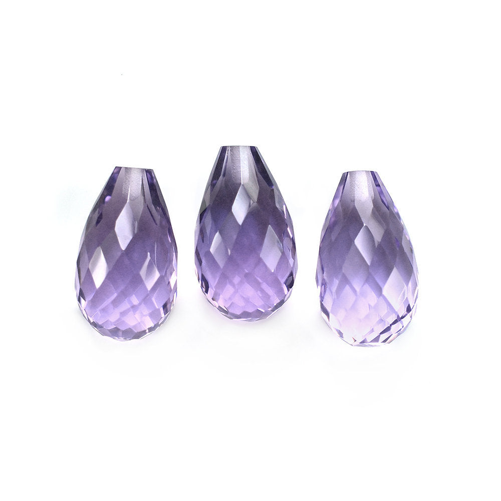BRAZIL AMETHYST FACETD DROP (MEDIUM\CLEAN) 12.00X7.00 MM 4.09 Cts.