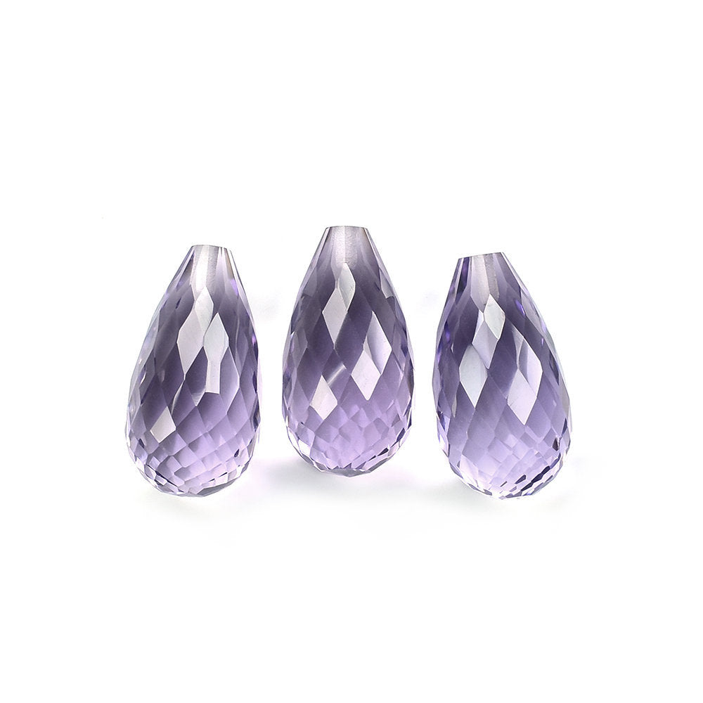 BRAZIL AMETHYST FACETD DROP (MEDIUM\CLEAN) 15.00X8.00 MM 6.85 Cts.
