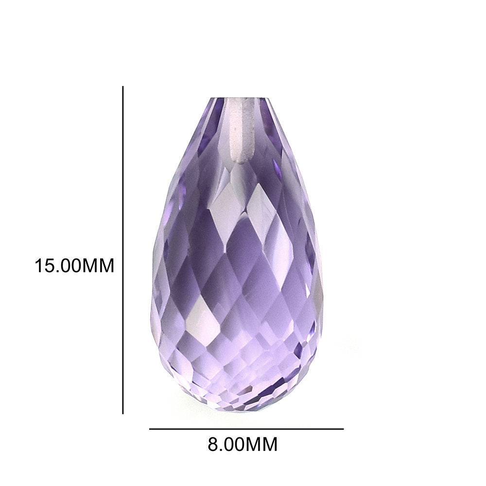 BRAZIL AMETHYST FACETD DROP (MEDIUM\CLEAN) 15.00X8.00 MM 6.85 Cts.