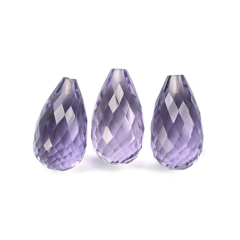 BRAZIL AMETHYST FACETD DROP (MEDIUM\CLEAN) 18.00X10.00 MM 12.36 Cts.