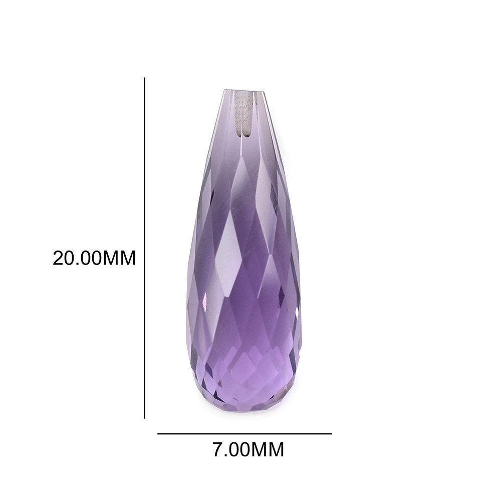 BRAZIL AMETHYST FACETD DROP (MEDIUM\CLEAN) 20.00X7.00 MM 7.00 Cts.