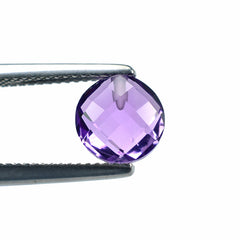 BRAZIL AMETHYST CHECKER BRIOLETTE ROUND (DARK\SI) 8.00X8.00 MM (H/D_0.50MM_*_RD) 2.01 Cts.