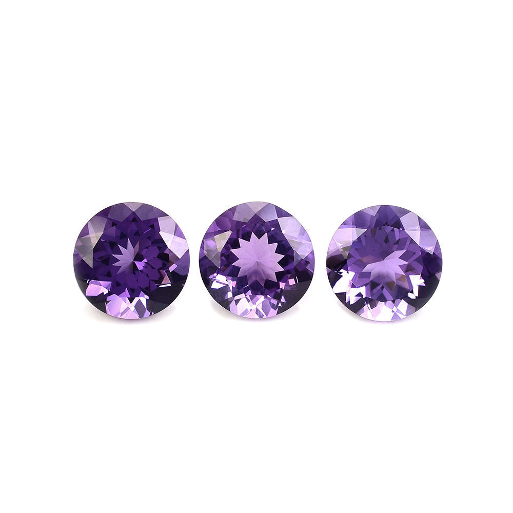 BRAZIL AMETHYST CUT ROUND (DARK\CLEAN) 10.00X10.00 MM 3.29 Cts.
