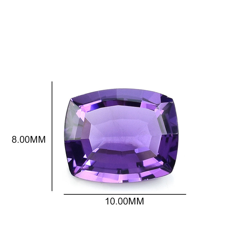 BRAZIL AMETHYST STEP CUT CUSHION (DARK\CLEAN) 10.00X8.00 MM 2.42 Cts.