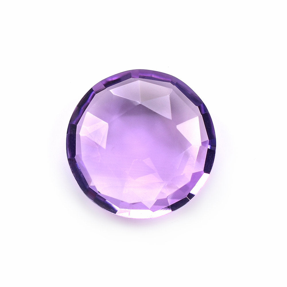 BRAZIL AMETHYST ROSE CUT BRIOLETTE ROUND (MEDIUM\CLEAN) 14.00X14.00 MM 5.78 Cts.