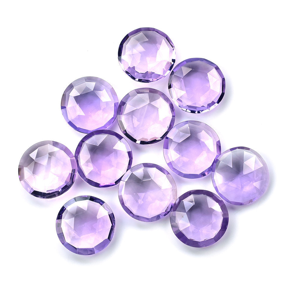 BRAZIL AMETHYST ROSE CUT BRIOLETTE ROUND (MEDIUM\CLEAN) 14.00X14.00 MM 5.78 Cts.