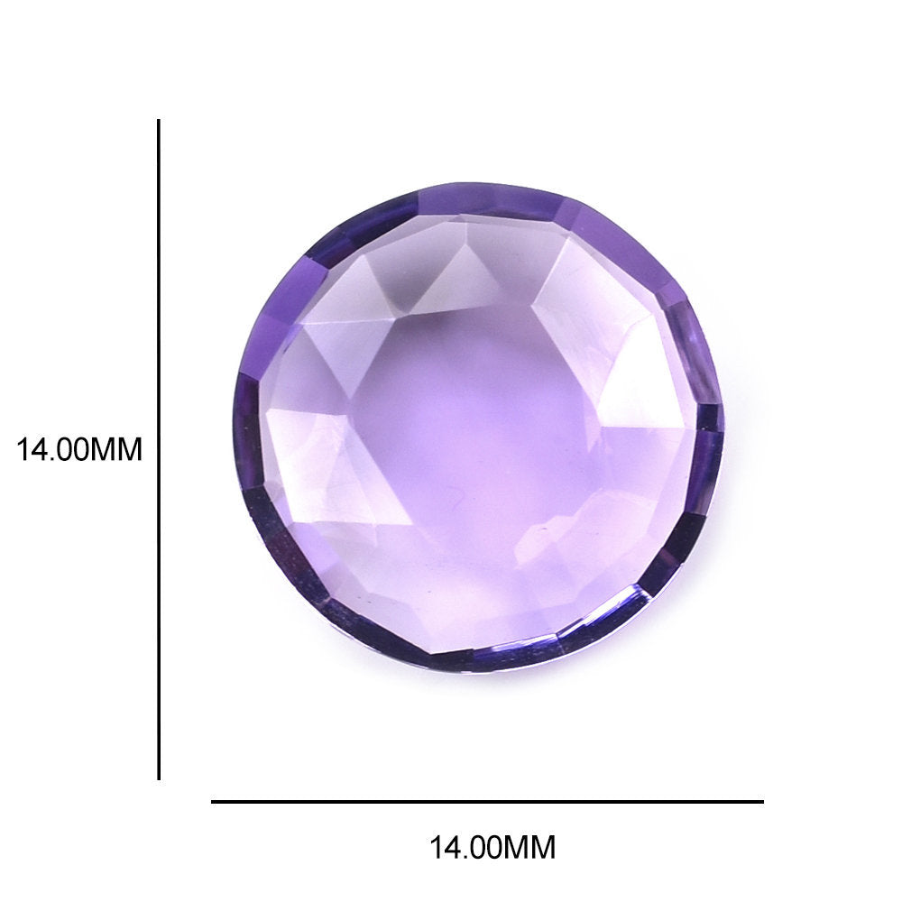 BRAZIL AMETHYST ROSE CUT BRIOLETTE ROUND (MEDIUM\CLEAN) 14.00X14.00 MM 5.78 Cts.