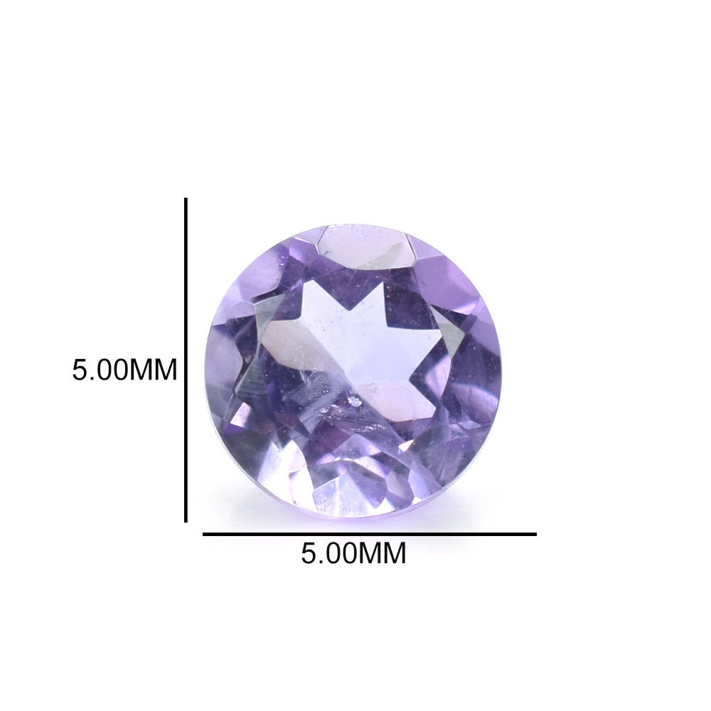 AMETHYST BRAZIL CUT ROUND (MEDIUM/) 5.00X5.00 MM 0.45 Cts.
