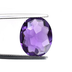 AMETHYST BRAZIL IRREGULAR BRIOLETTE (DARK/CLEAN) OVAL 16.00X13.00 MM 7.95 Cts.