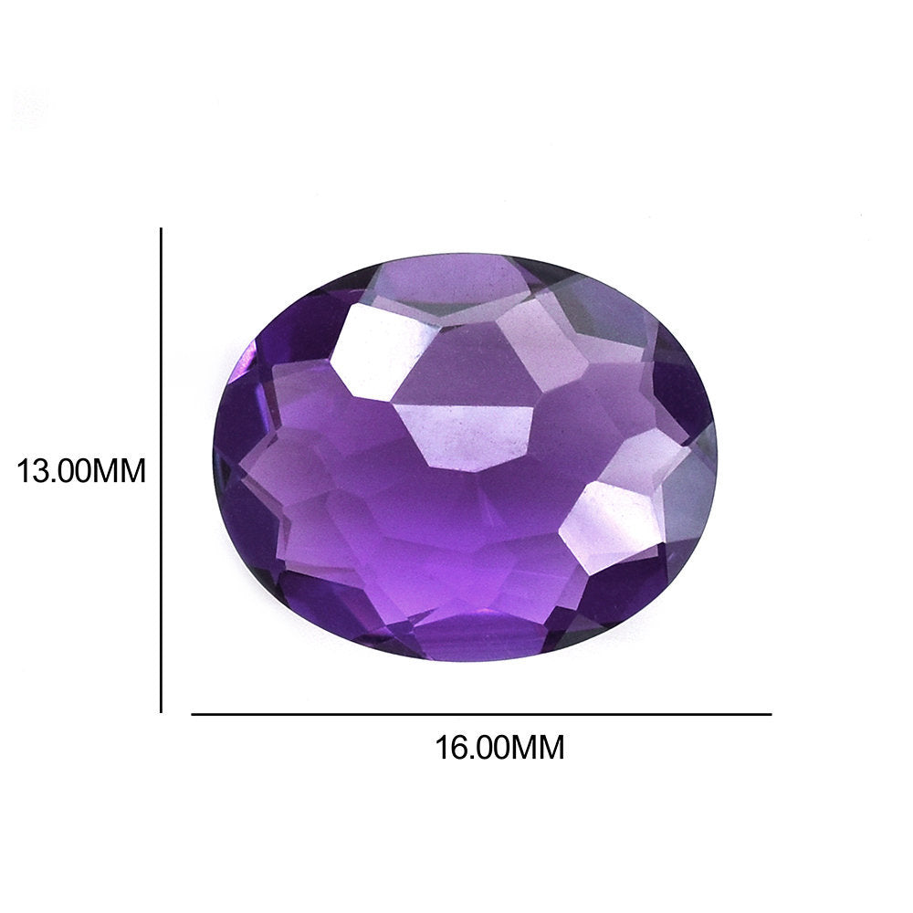 AMETHYST BRAZIL IRREGULAR BRIOLETTE (DARK/CLEAN) OVAL 16.00X13.00 MM 7.95 Cts.