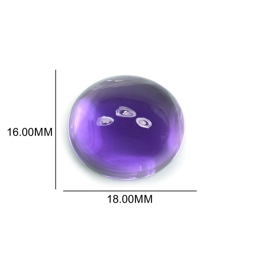 BRAZIL AMETHYST PLAIN CAB OVAL (DARK\CLEAN) 18.00X16.00 MM 18.89 Cts.