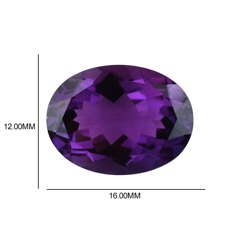 AMETHYST BRAZIL CUT (DARK/CLEAN) OVAL 16.00X12.00 MM 8.07 Cts.