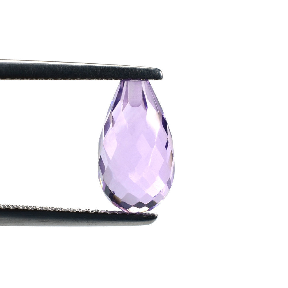 BRAZIL AMETHYST FACETD DROP (LIGHT\CLEAN) 12.00X7.00 MM (H/D_0.80_*_RD) 4.22 Cts.
