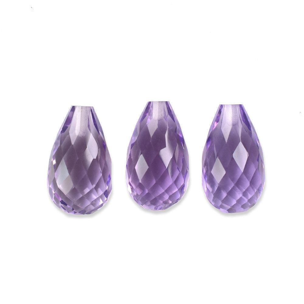 BRAZIL AMETHYST FACETD DROP (LIGHT\CLEAN) 12.00X7.00 MM (H/D_0.80_*_RD) 4.22 Cts.