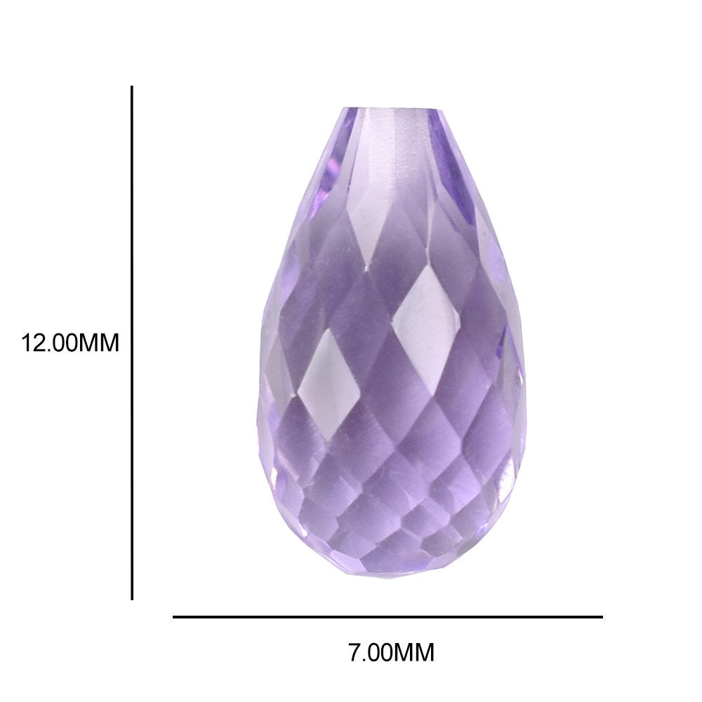 BRAZIL AMETHYST FACETD DROP (LIGHT\CLEAN) 12.00X7.00 MM (H/D_0.80_*_RD) 4.22 Cts.