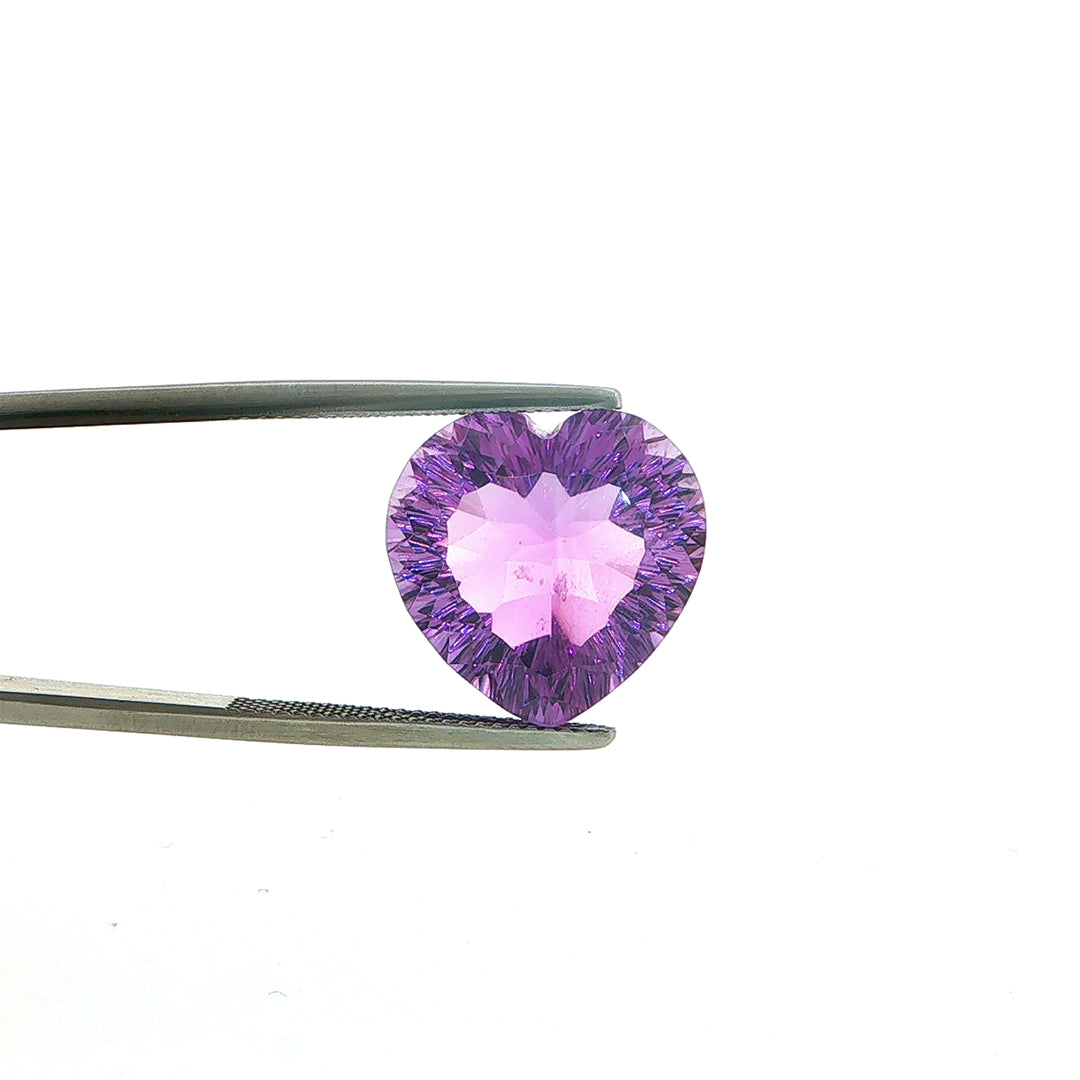 AMETHYST BRAZIL CONCAVE CUT EYECLEAN HEART (LIGHT/) 16.00X12.00 MM 13.04 Cts.