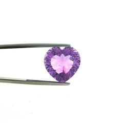 AMETHYST BRAZIL CONCAVE CUT EYECLEAN HEART (LIGHT/) 16.00X12.00 MM 13.04 Cts.