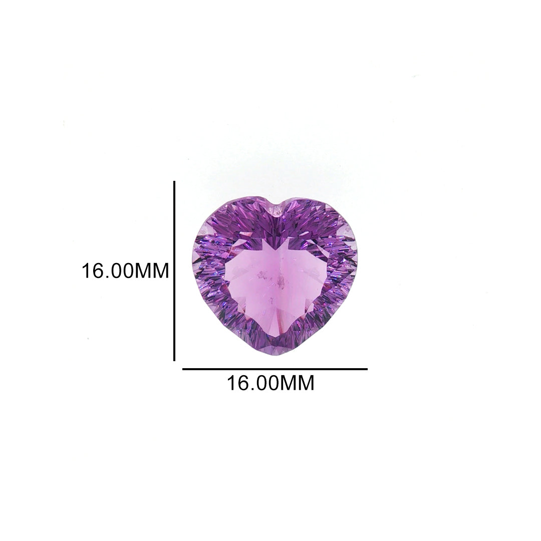 AMETHYST BRAZIL CONCAVE CUT EYECLEAN HEART (LIGHT/) 16.00X12.00 MM 13.04 Cts.