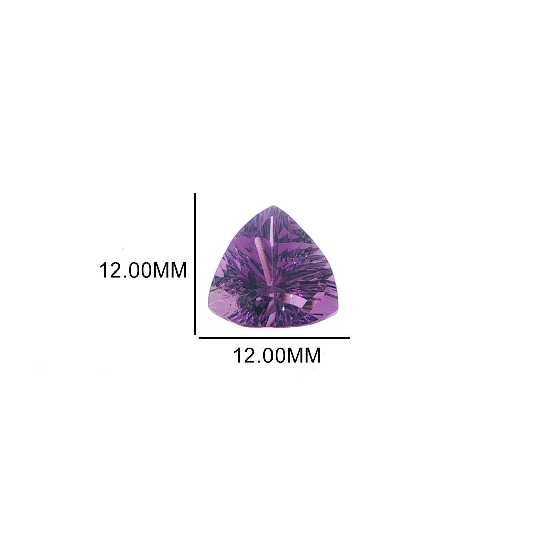 AMETHYST BRAZIL LONG STEP CONCAVE EYECLEAN TRILLIAN (MEDIUM/) 12.00X12.00 MM 4.70 Cts.