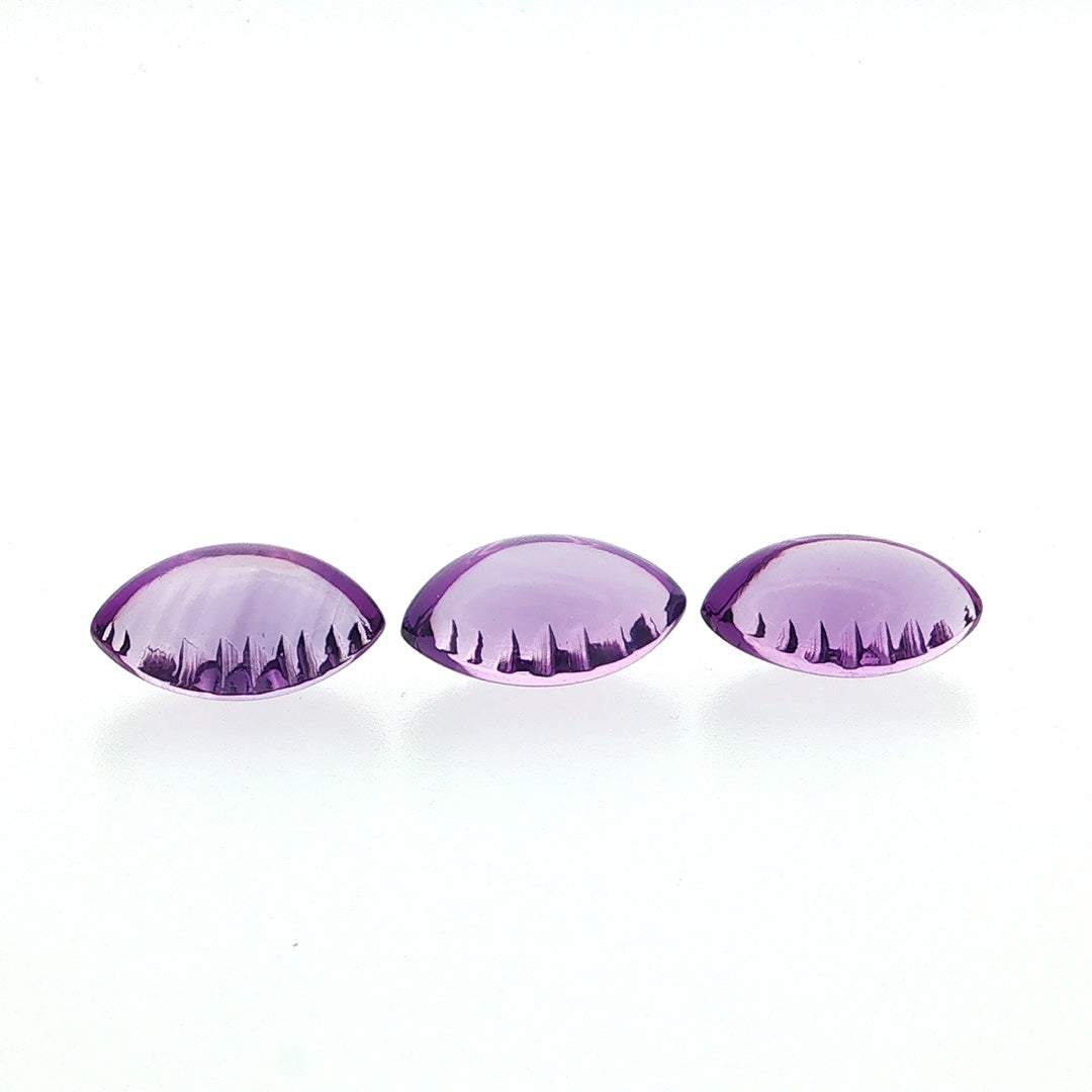 AMETHYST BRAZIL FLAT BUFFTOP EVIL EYE CLEAN OVAL (DARK/) 20.00X15.00 MM 14.3 Cts