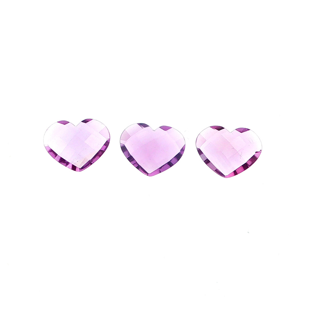 AMETHYST BRAZIL CHECKER CUT BRIOLETE EYECLEAN HEART (DARK/) 17.50X13.50 MM 07.99 Cts.