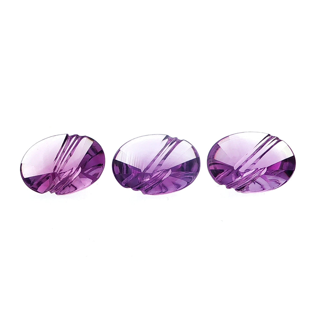 AMETHYST BRAZIL FLAT BUFFTOP EVIL EYE CLEAN OVAL (DARK/) 20.00X15.00 MM 11.76 Cts