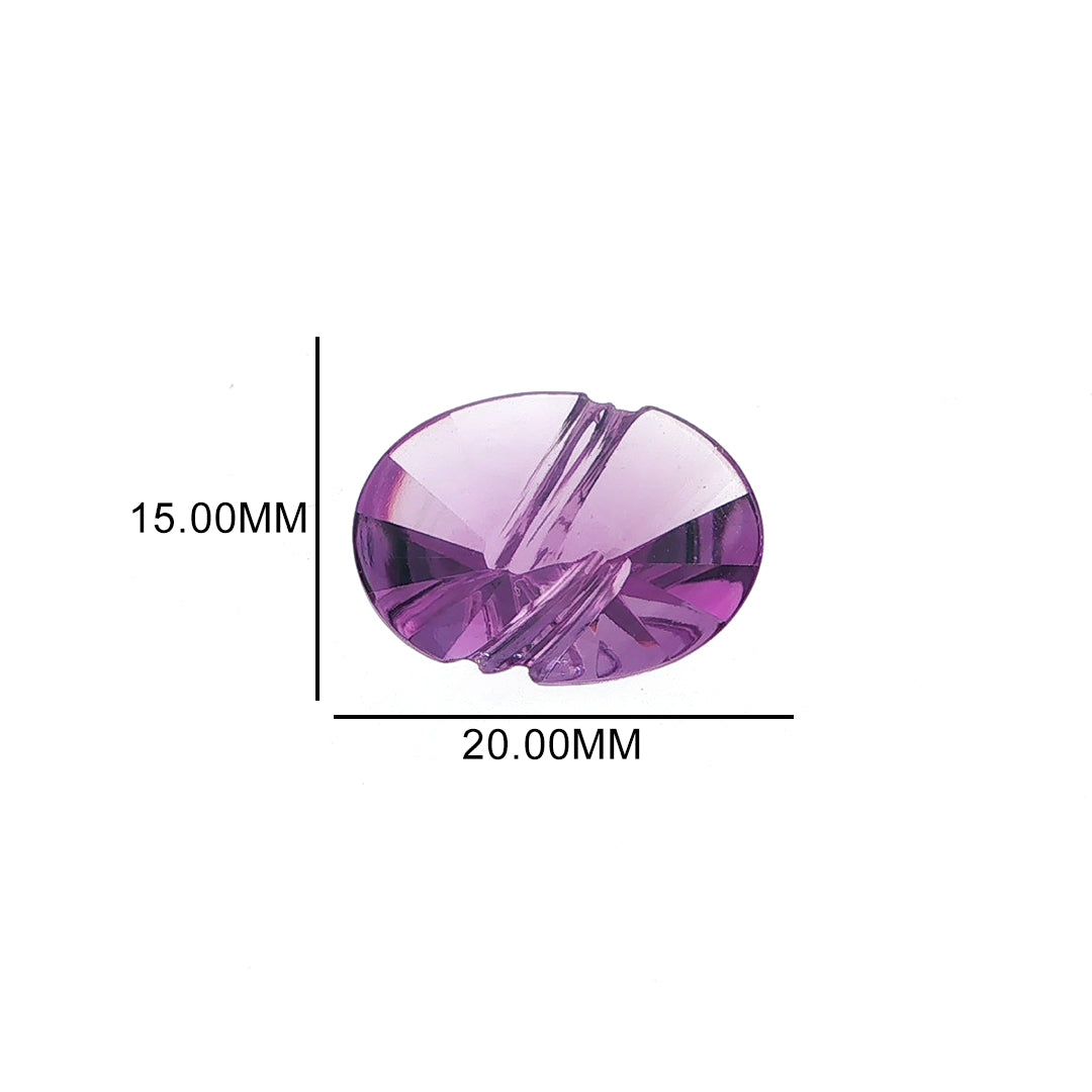AMETHYST BRAZIL FLAT BUFFTOP EVIL EYE CLEAN OVAL (DARK/) 20.00X15.00 MM 11.76 Cts