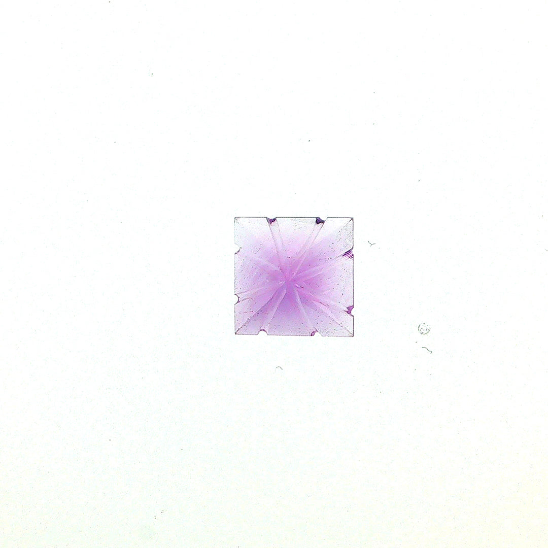 AMETHYST BRAZIL CHECKER PRINCESS BACK LAZER EYE CLEAN SQUARE (MEDIUM/) 10.00X10.00 MM 4.00Cts.
