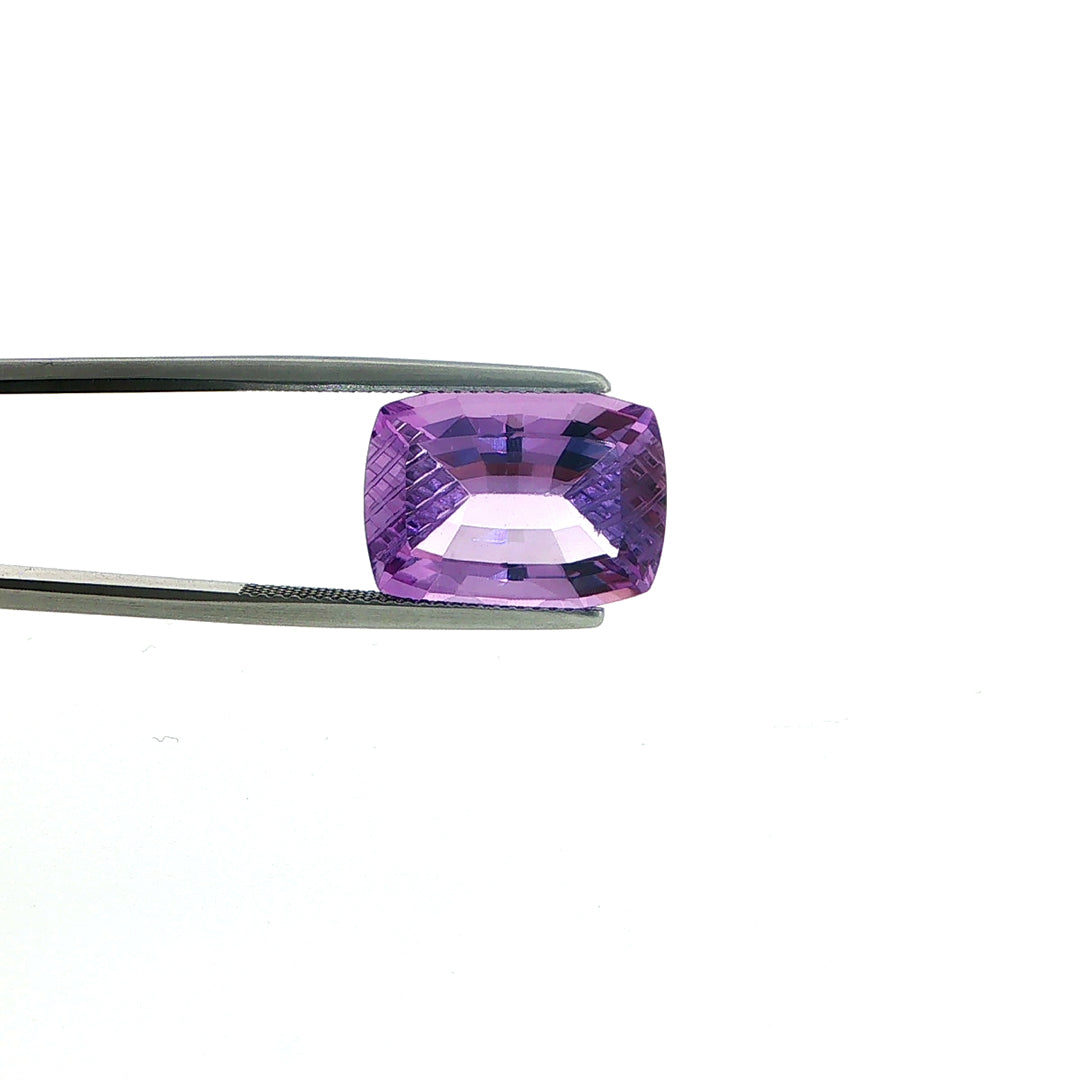 AMETHYST BRAZIL STEP CUT WITH CURVED SIDE EYECLEAN CUSHION (MEDIUM/) 16.00X12.00 MM 9.62 Cts