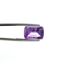 AMETHYST BRAZIL STEP CUT WITH CURVED SIDE EYECLEAN CUSHION (MEDIUM/) 16.00X12.00 MM 9.62 Cts