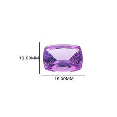 AMETHYST BRAZIL STEP CUT WITH CURVED SIDE EYECLEAN CUSHION (MEDIUM/) 16.00X12.00 MM 9.62 Cts